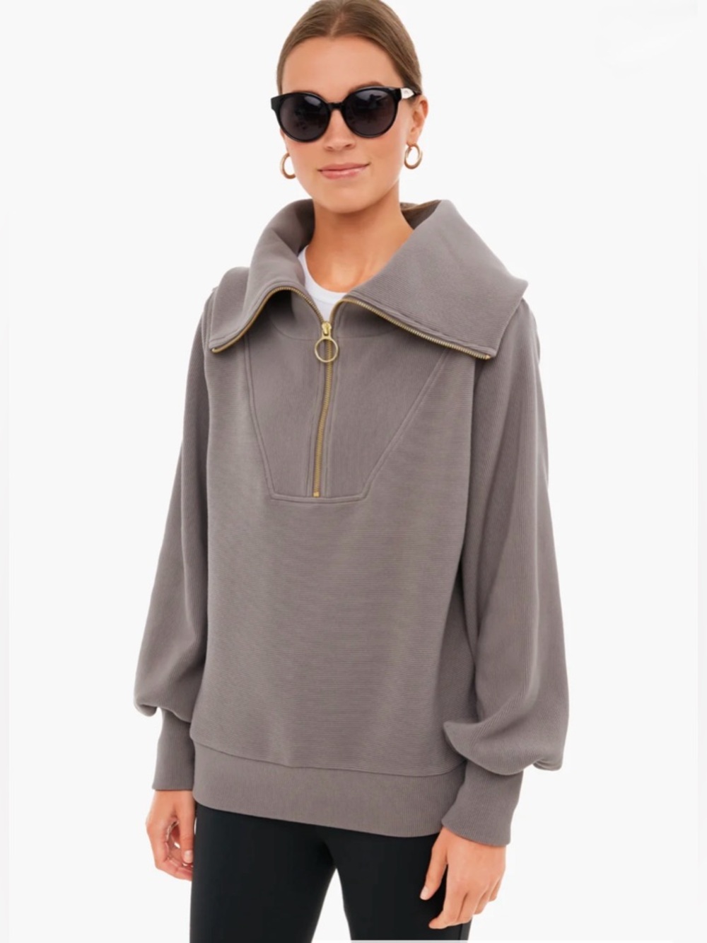 Brand New Varley Deep Charcoal Vine Half Zip in Xsmall